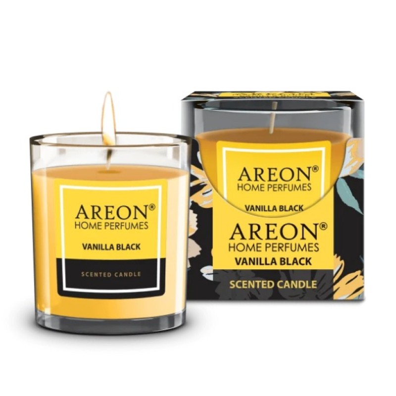Areon Candles Vanilla Black Lüks Kokulu Mum Areon Candles Vanilla Black Lüks Kokulu Mum