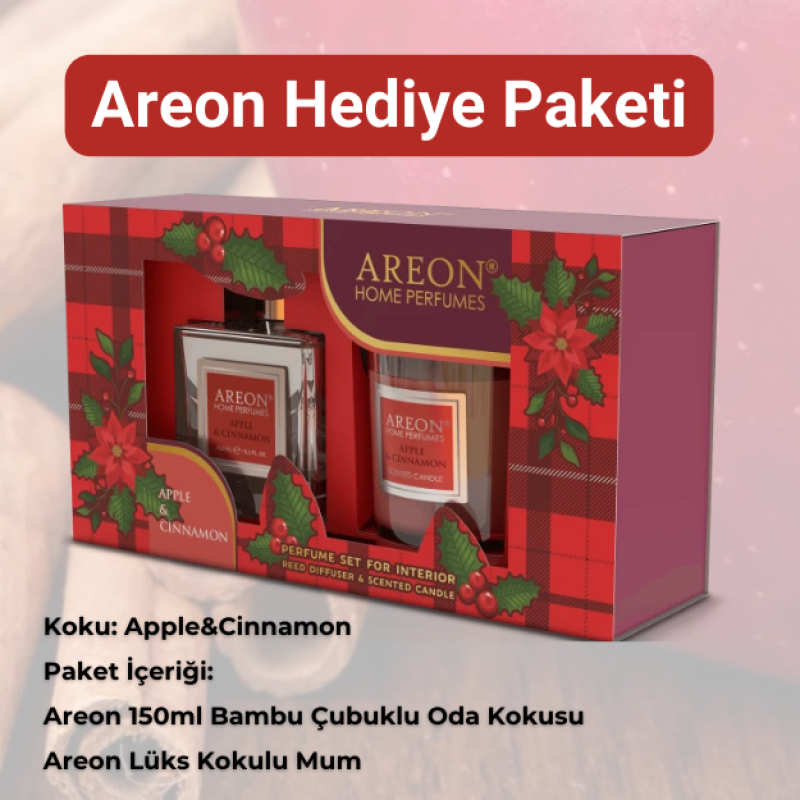 Areon Apple Cinnamon Oda Kokusu Hediye Paketi Areon Apple Cinnamon Oda Kokusu Hediye Paketi