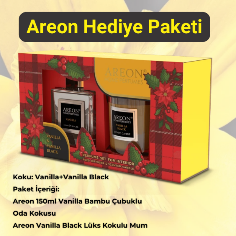 Areon Vanilla+vanilla Black Oda Kokusu Hediye Paketi Areon Vanilla+vanilla Black Oda Kokusu Hediye Paketi
