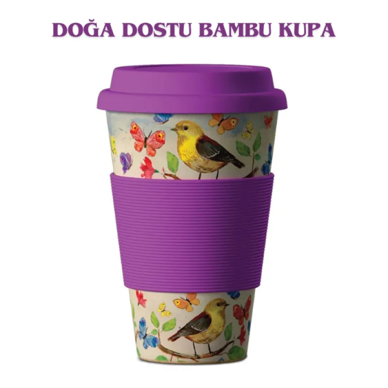 Balev Doğa Dostu Birds Bambu Kupa 400 Ml Balev Doğa Dostu Birds Bambu Kupa 400 Ml