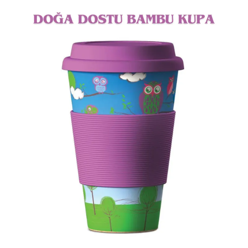 Balev Doğa Dostu Owls Bambu Kupa 400 Ml Balev Doğa Dostu Owls Bambu Kupa 400 Ml