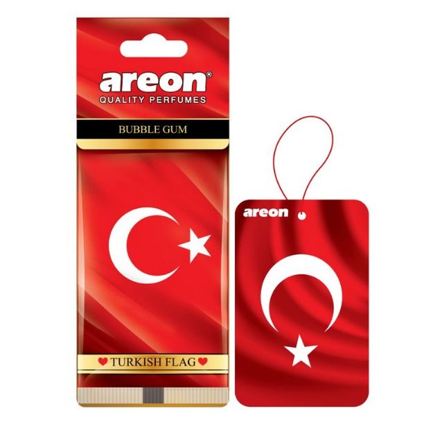 AREON TÜRK BAYRAĞI BUBBLE GUM OTO ARAÇ KOKUSU resmi