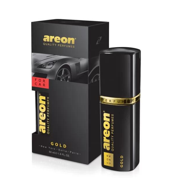 AREON PERFUME 50 ML GOLD OTO ARAÇ PARFÜMÜ (SİYAH ŞİŞE) resmi