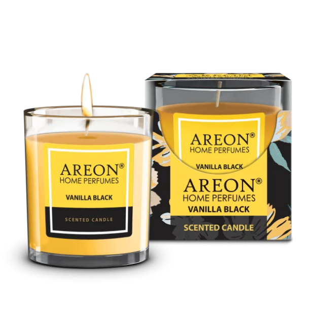 AREON CANDLES VANILLA BLACK LÜKS KOKULU MUM resmi